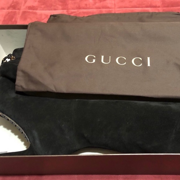Gucci Suede Round Toe High Top Boots - Picture 15 of 16